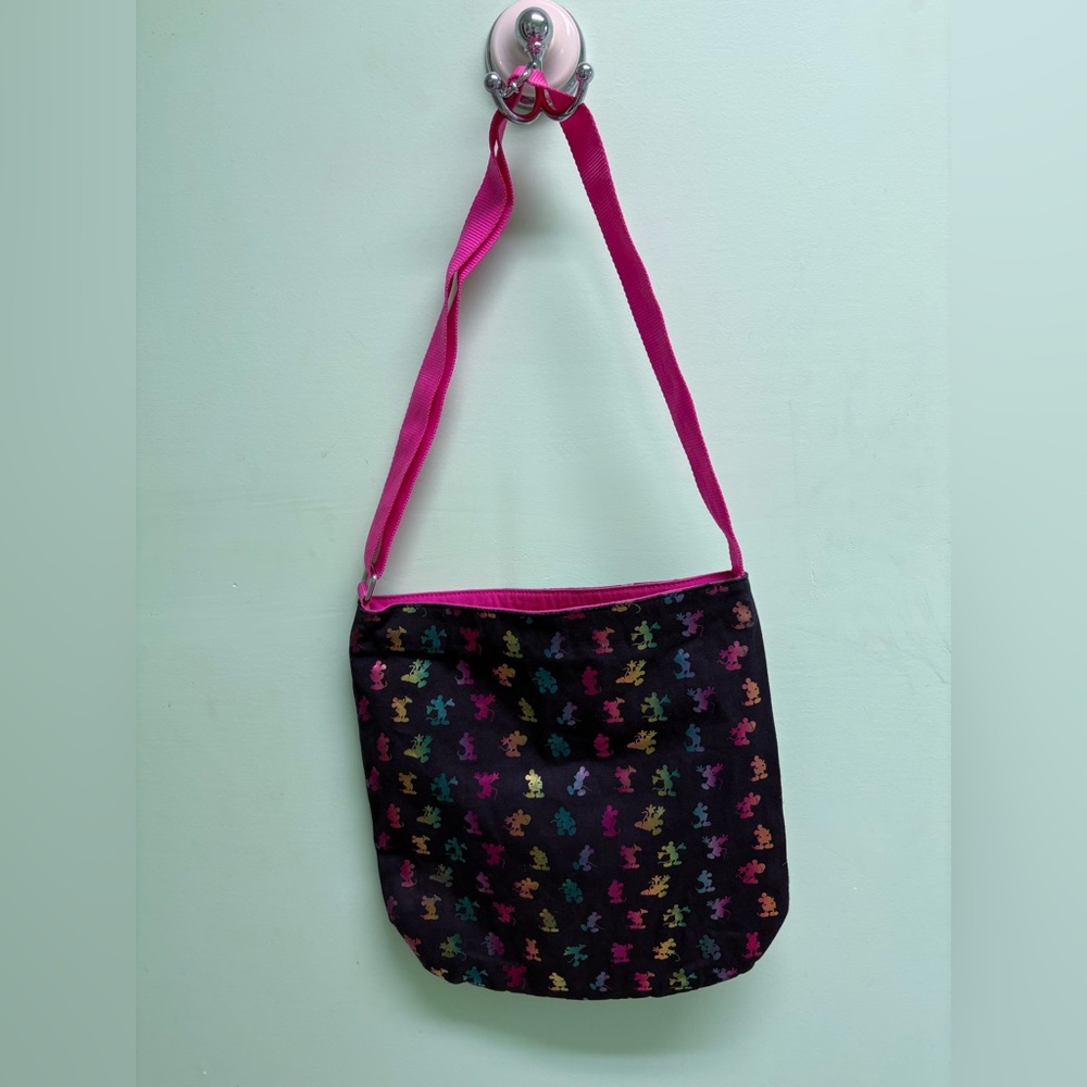 Colorful Mickey Mouse Disney Patterned Shoulder Bag